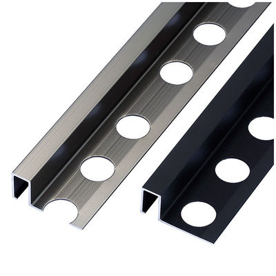 Équilibre carré de tuile de bord de profil en aluminium pour l'équilibre de coin en métal de héros de plancher de salle de bains