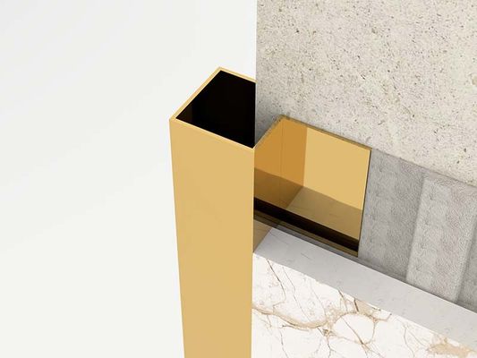 Acier inoxydable d'or lumineux en dehors de l'équilibre faisant le coin 2.5m