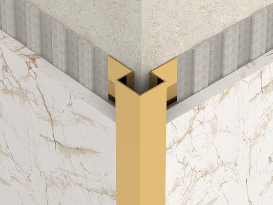 Équilibre lumineux de tuile de quart de cercle d'acier inoxydable de l'or 2.5m en dehors d'angle