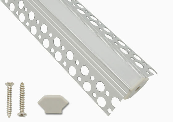 Profil en aluminium enfoncé de LED pour l'éclairage de bandes mené avec le clip à ressort