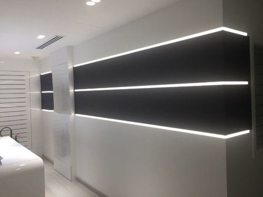 Profils en aluminium polis de 2m LED pour le Cabinet en verre de meubles