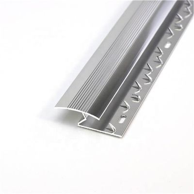 Bord en aluminium d'équilibre de tapis de l'équilibre 15mm de tapis de section en aluminium argentée de Z