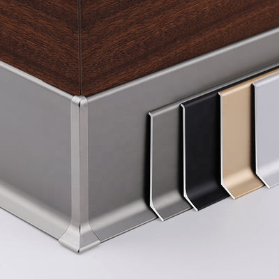 Accessoires communs de plinthes de bordage de plancher de doigt en aluminium décoratif de conseil