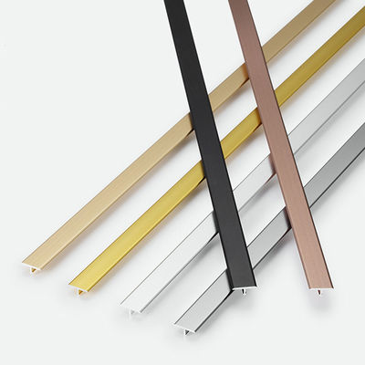 Bord en aluminium U L forme de rond d'équilibre de tuile de Rose Gold Carpet Transition Ceramic 20mm