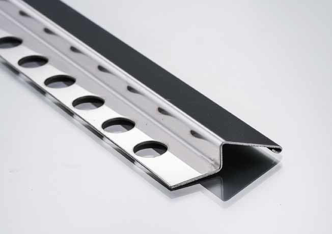 À l'intérieur de l'équilibre Bullnose 2.5m de bord de frontière en métal d'acier inoxydable de coin