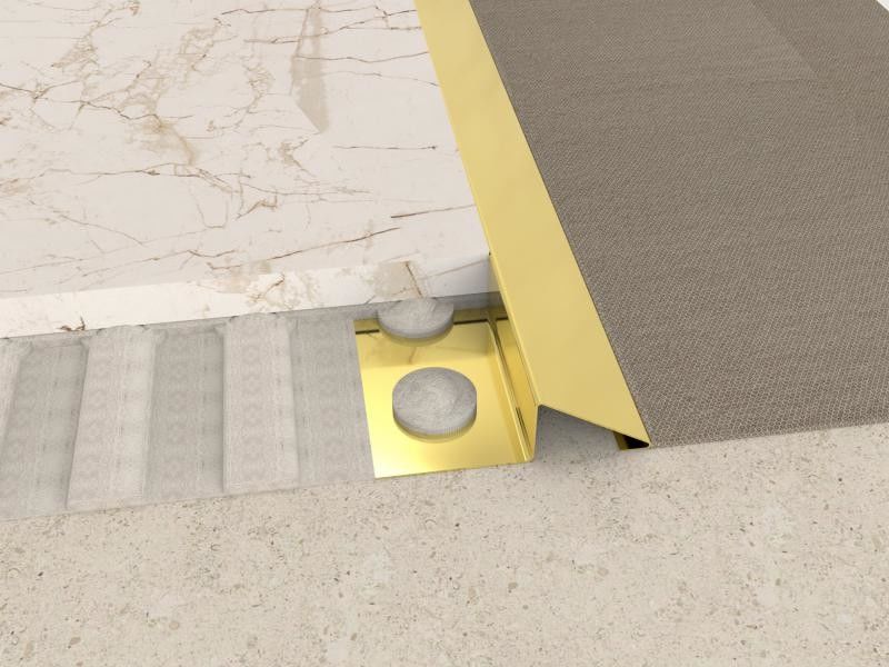 L'or décoratif a balayé l'équilibre de profil de tuile de mur de bande de transition de l'acier inoxydable 304
