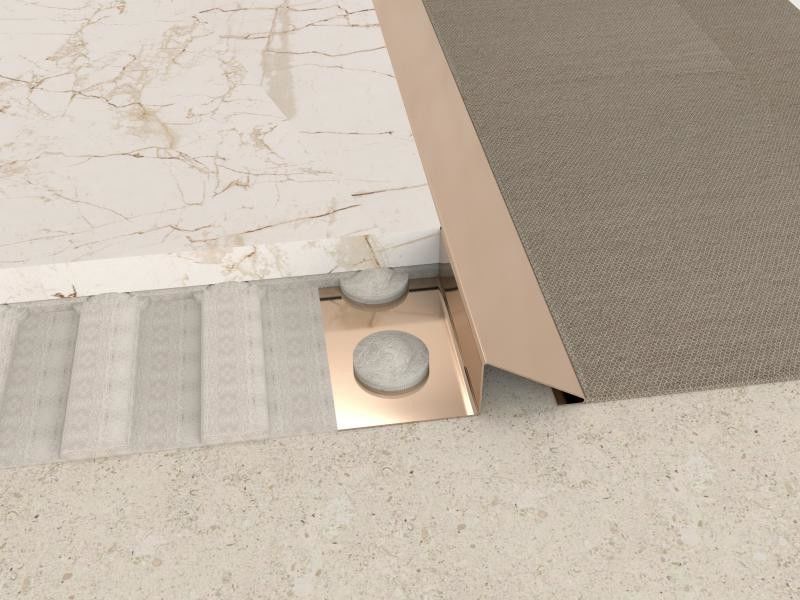 L'or décoratif a balayé l'équilibre de profil de tuile de mur de bande de transition de l'acier inoxydable 304