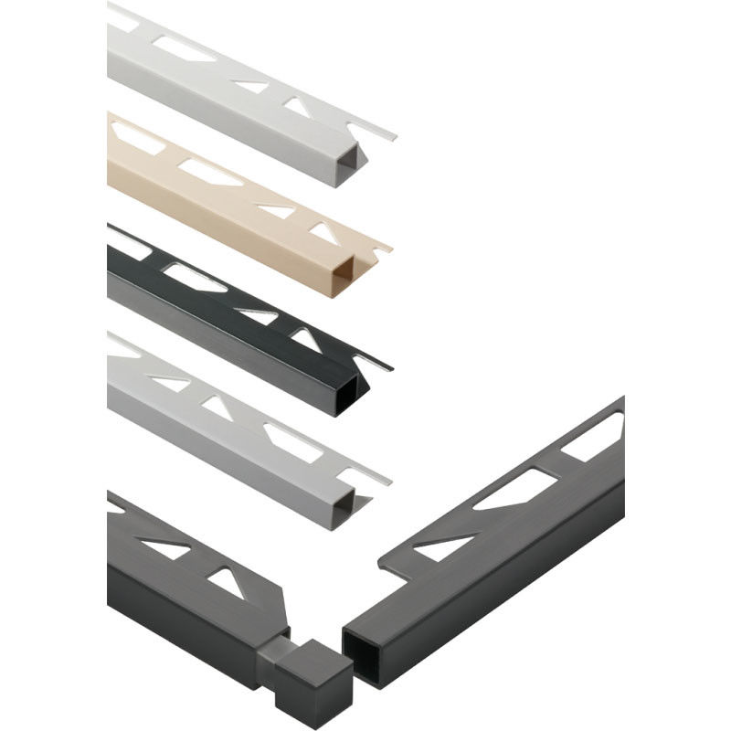 Équilibre carré de tuile de bord de profil en aluminium pour l'équilibre de coin en métal de héros de plancher de salle de bains
