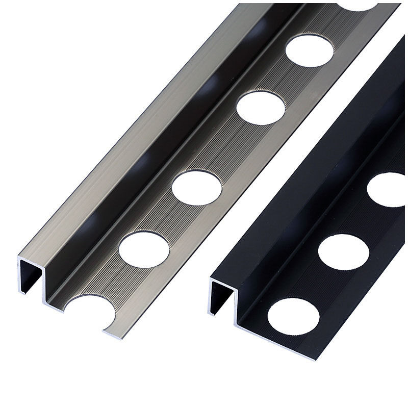 Équilibre carré de tuile de bord de profil en aluminium pour l'équilibre de coin en métal de héros de plancher de salle de bains