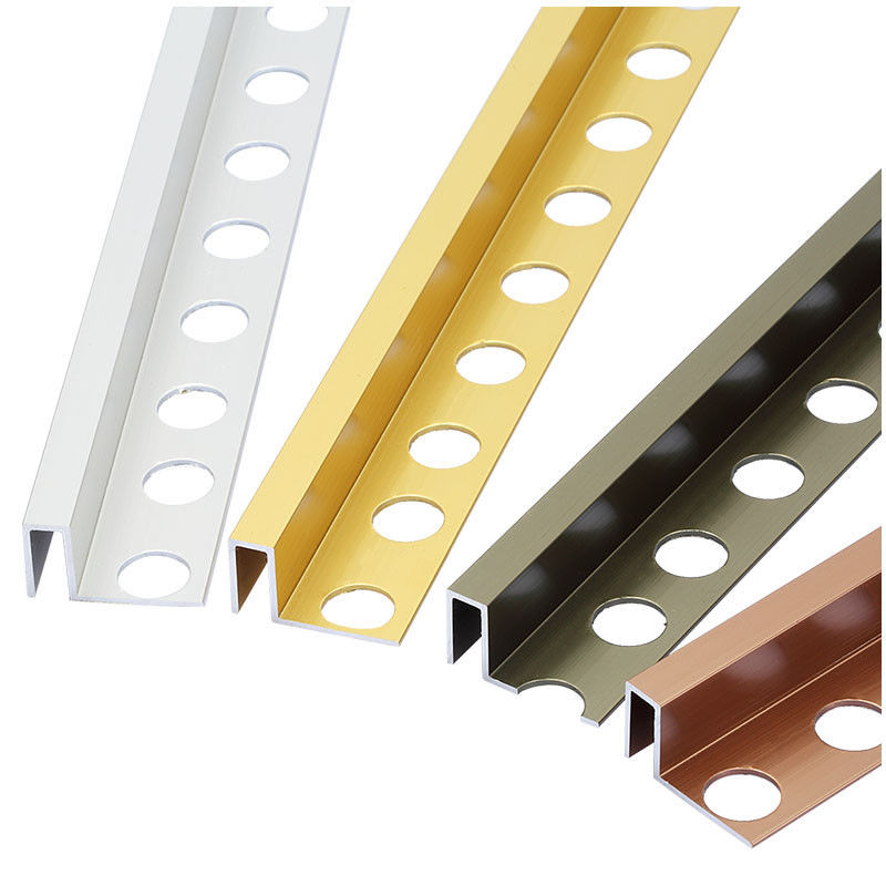 Équilibre carré de tuile de bord de profil en aluminium pour l'équilibre de coin en métal de héros de plancher de salle de bains