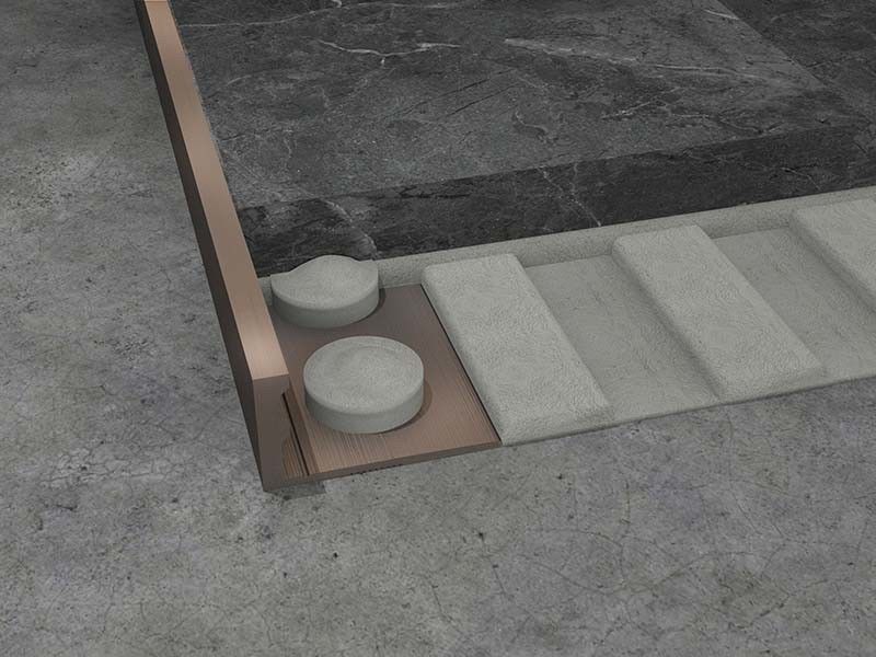 bande de finition 8 10mm d'équilibre d'acier inoxydable de 2.5m de tuile de règlage en forme de L de coin