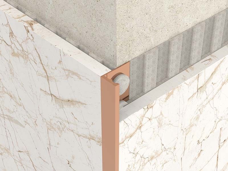 Frontière Bullnose décorative de 2.5m d'acier inoxydable de tuile en métal argenté lumineux d'équilibre