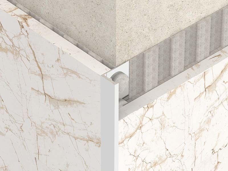 Frontière Bullnose décorative de 2.5m d'acier inoxydable de tuile en métal argenté lumineux d'équilibre