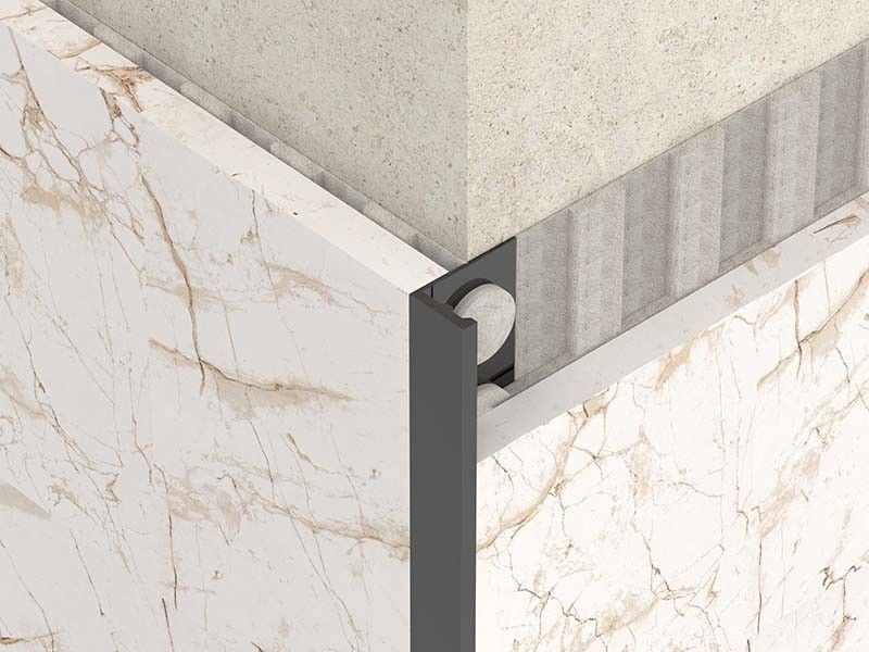 Frontière Bullnose décorative de 2.5m d'acier inoxydable de tuile en métal argenté lumineux d'équilibre