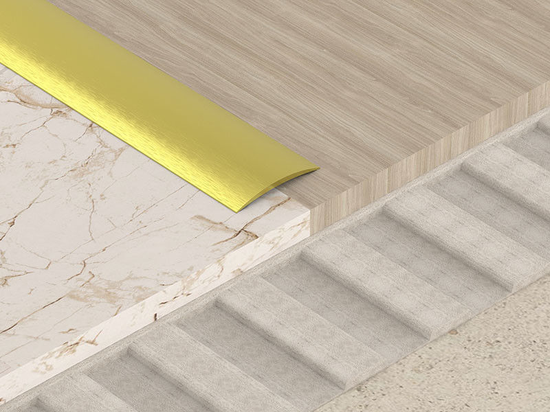 T formé boucle la bande de couverture incurvée par plancher en aluminium décoratif de la bande 10mm d'angle