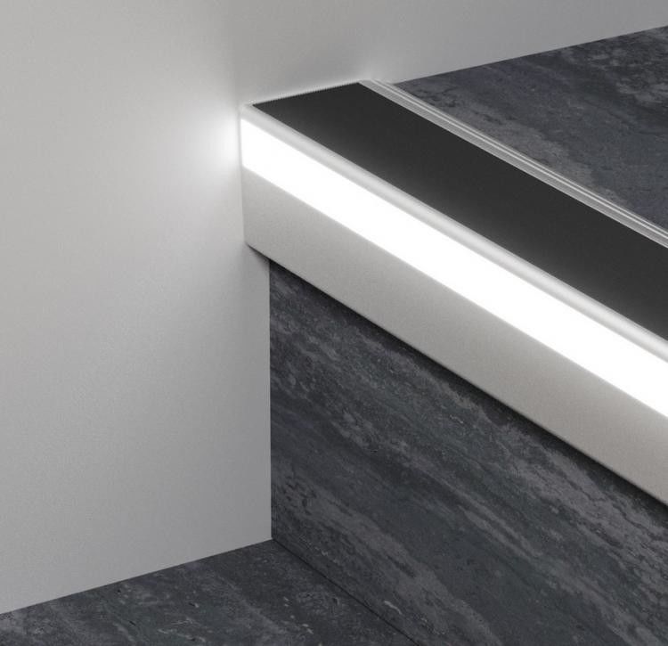Profils en aluminium de l'anti glissement LED d'escalier