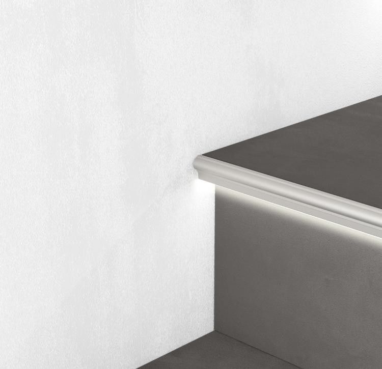 Profils en aluminium de l'anti glissement LED d'escalier