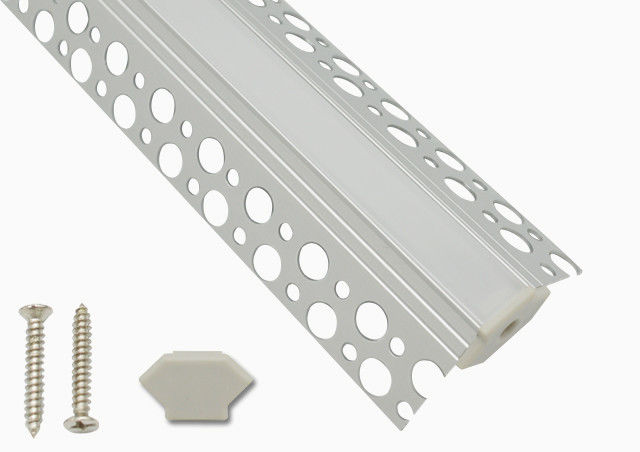 Profil en aluminium enfoncé de LED pour l'éclairage de bandes mené avec le clip à ressort