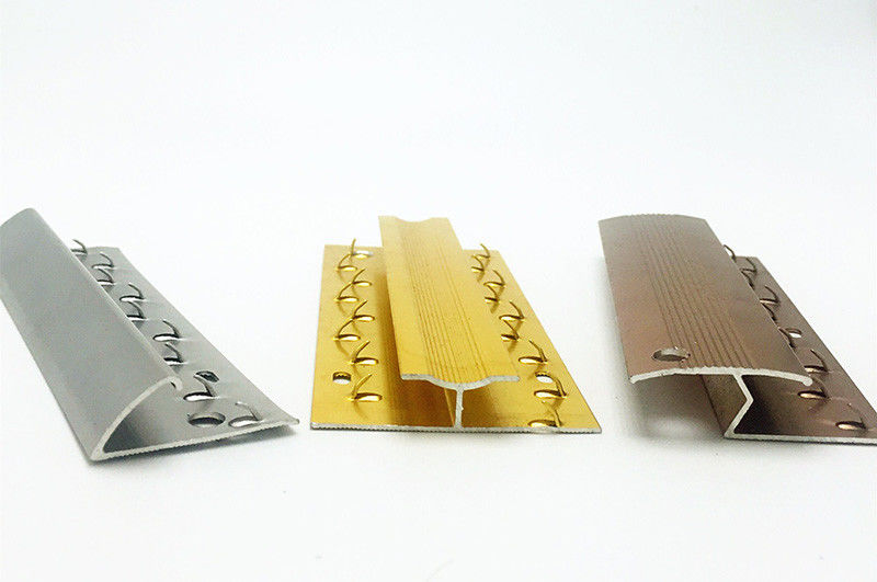 Bandes de transition de tapis de plancher d'équilibre de tapis d'aluminium de décoration de tapis d'hôtel