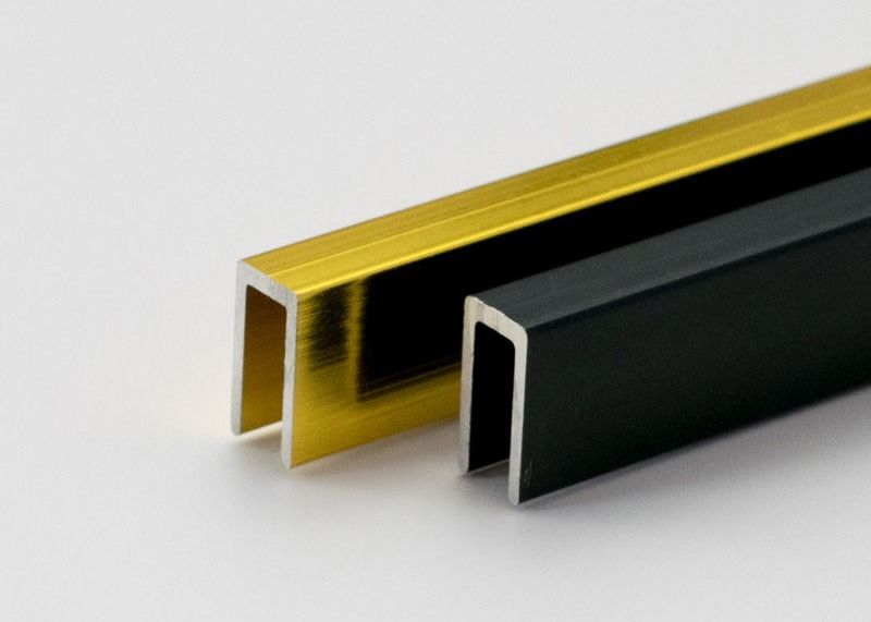 Profil en aluminium en aluminium de tuile en métal d'équilibre de carreau de céramique de protection de bord de forme de la conception luxueuse en gros U