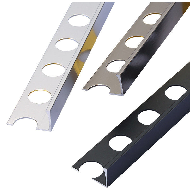 Les accessoires anodisés en gros T en aluminium de tuile d'usine ont formé la ligne bande d'équilibre de bord de carreau de céramique