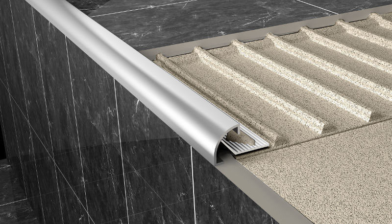 Équilibre décoratif en céramique en aluminium de coin de bord de tuile de panneaux de jonction de tuile de profil d'extrusion