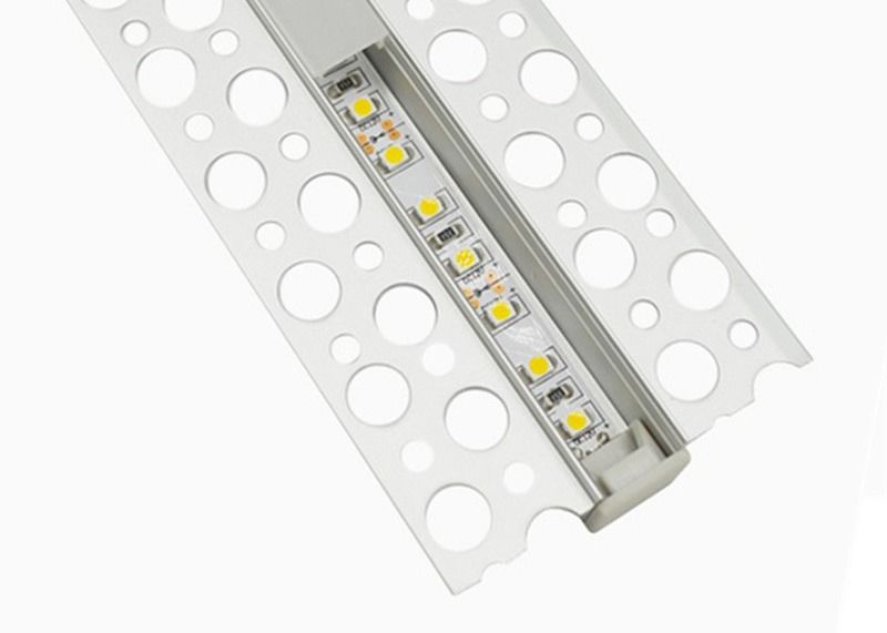 Profils en aluminium polis de 2m LED pour le Cabinet en verre de meubles