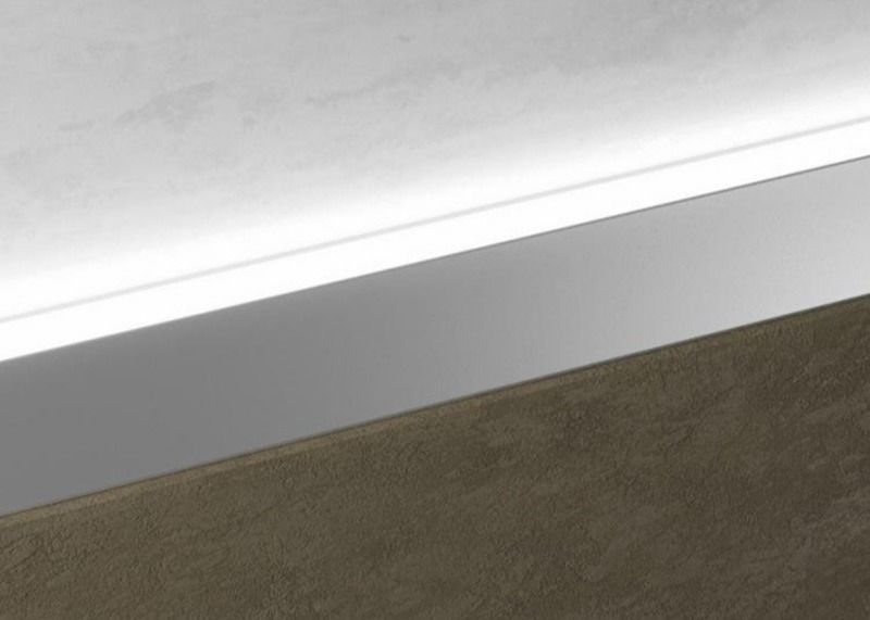 Plancher en aluminium de cuisine de plinthe bordant le plancher en aluminium de meubles de profils de LED