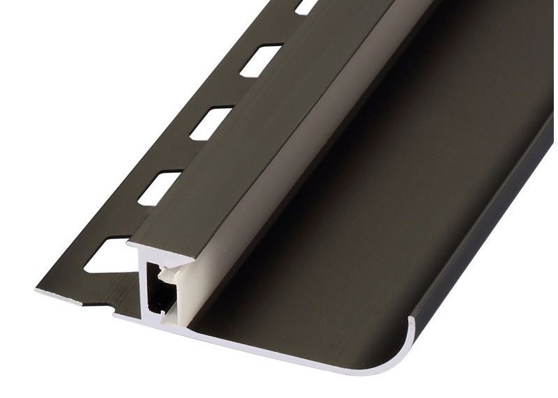 Plancher en aluminium de cuisine de plinthe bordant le plancher en aluminium de meubles de profils de LED