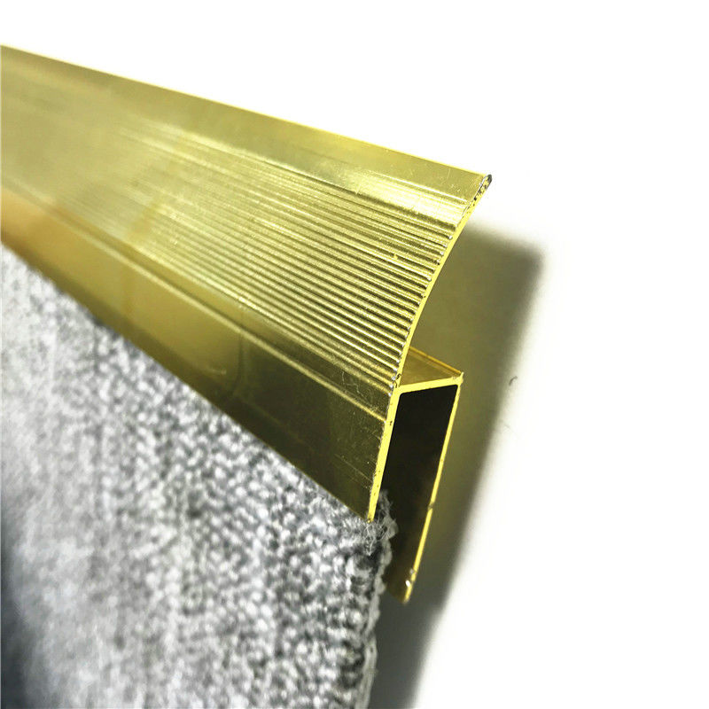 Équilibre en aluminium argenté 2.5cm de tapis de bande de transition de tuile de Chrome d'accessoires de tapis