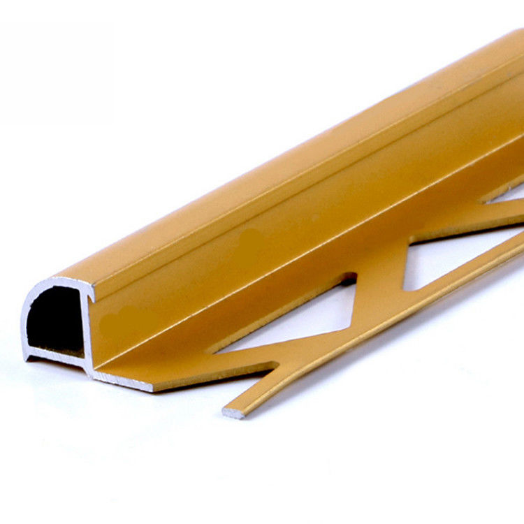 Bord en aluminium U L forme de rond d'équilibre de tuile de Rose Gold Carpet Transition Ceramic 20mm