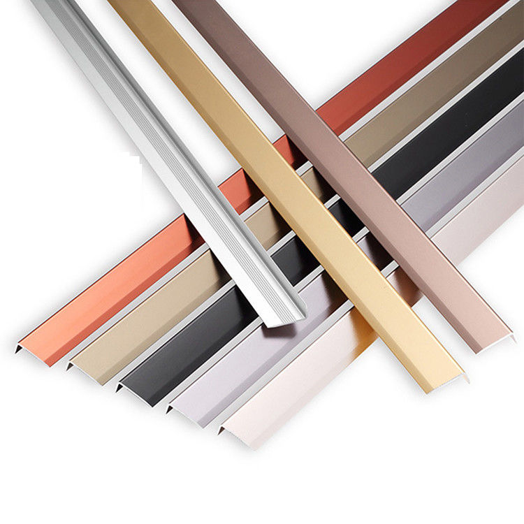 Bord en aluminium U L forme de rond d'équilibre de tuile de Rose Gold Carpet Transition Ceramic 20mm
