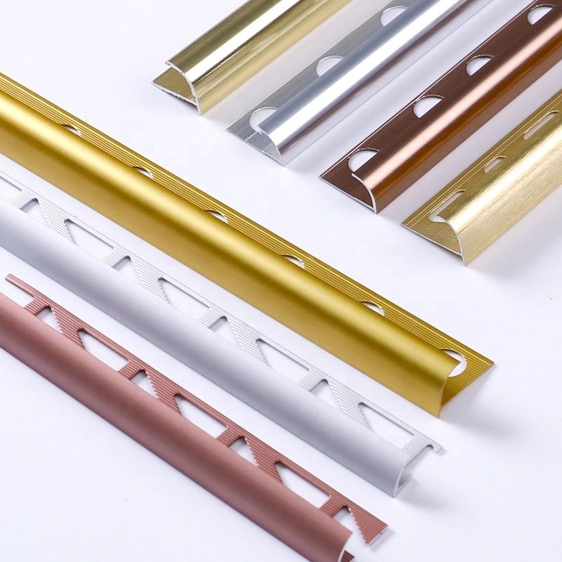 Équilibre de bord anodisé par 10mm en métal de GV pour le carreau de céramique 1.8m