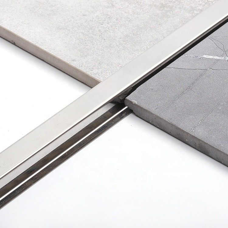 bande de transition en aluminium d'acier inoxydable de mur de 6mm de contreplaqué argenté de plancher en U